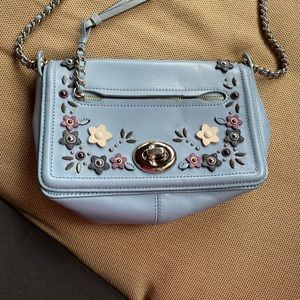 Coach light blue crossbody bag
